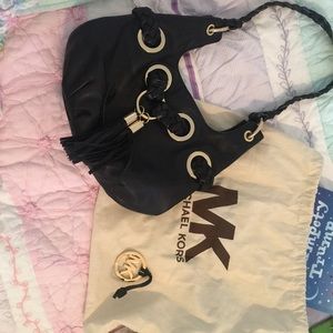 Michael Kors black leather bag